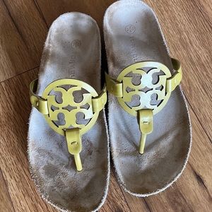Tory Burch Miller Cloud Sandals / lime / size 7.5
